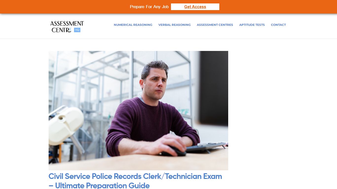 Civil Service Police Records Clerk/Technician Exam - Assessment Centre HQ